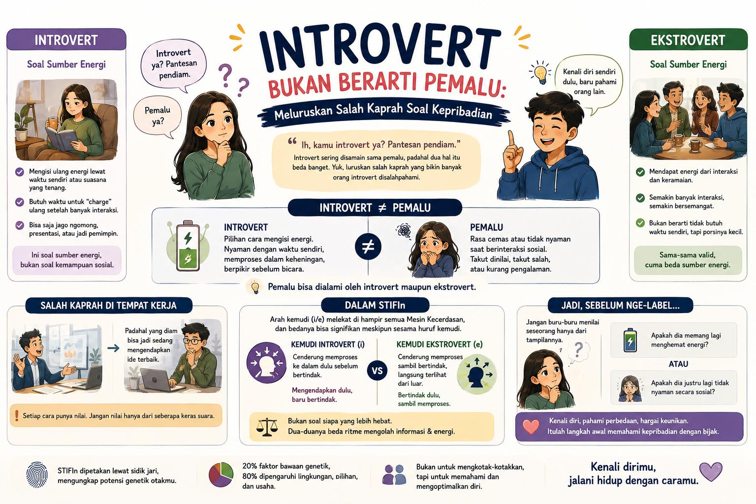 Introvert Bukan Berarti Pemalu: Meluruskan Salah Kaprah Soal Kepribadian
